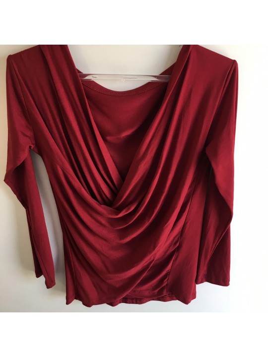 Blusa transpassada vinho