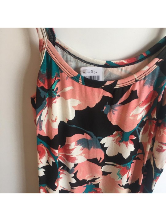 Blusa alça floral   