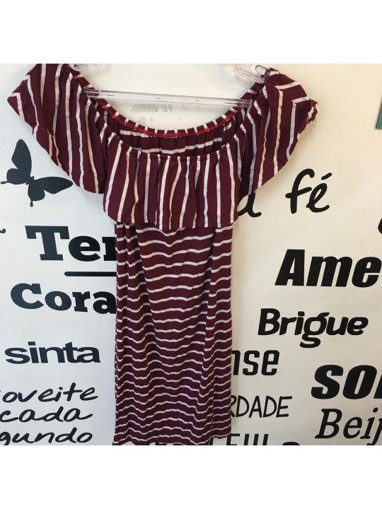 Vestido (listrado vinho)  