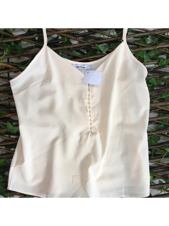 Blusa de Alça Creme   