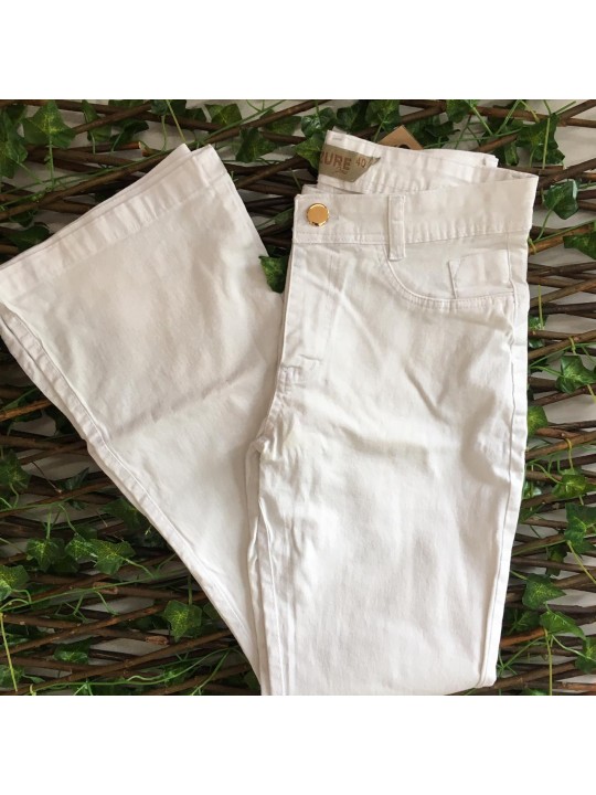 CALÇA FLARE BRANCA  TAMANHO 40