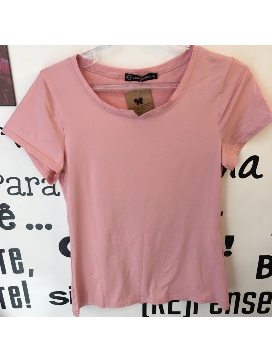 CAMISETA ROSA  TAMANHO P