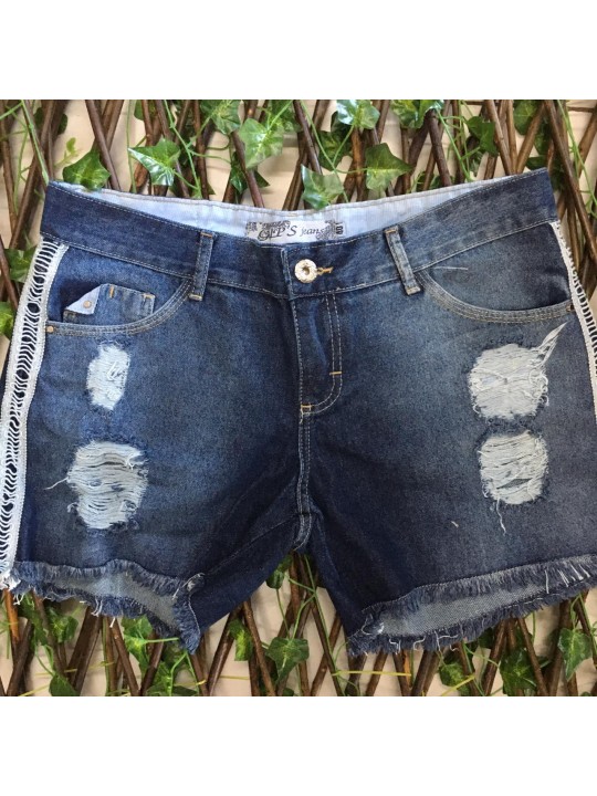 Short jeans destroyed  Curto  Tamanho 38