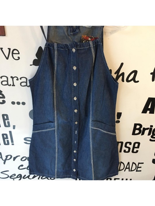 Vestido imitação jeans escuro    Tamanho 40