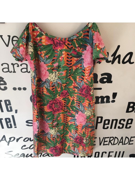 Vestido delicado  Laranja  tamanho G